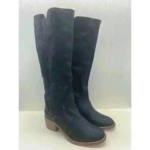Dolce Vita Gage Women’s Black Leather Pull On Knee High Riding Boots Size US 7.5 - Picture 2 of 11
